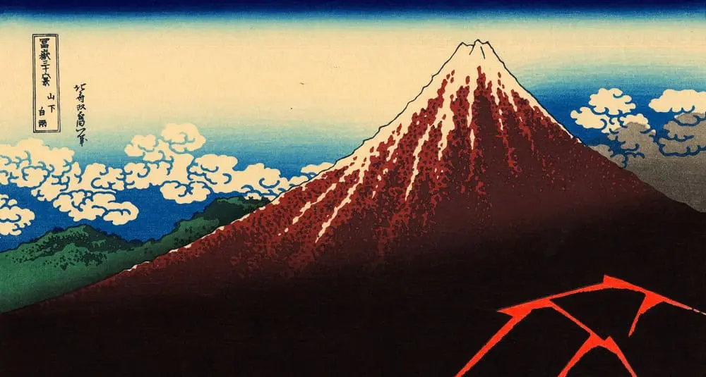 Combien d'estampes composent la série Trente-six vues du mont Fuji réalisée par Hokusai ?